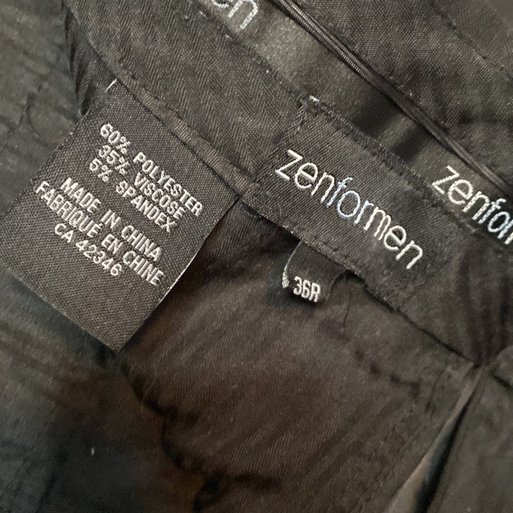 Classic Minimalist Zenformen Men's Black Trousers Timeless Tailored Pants 36R - Picture 7 of 11